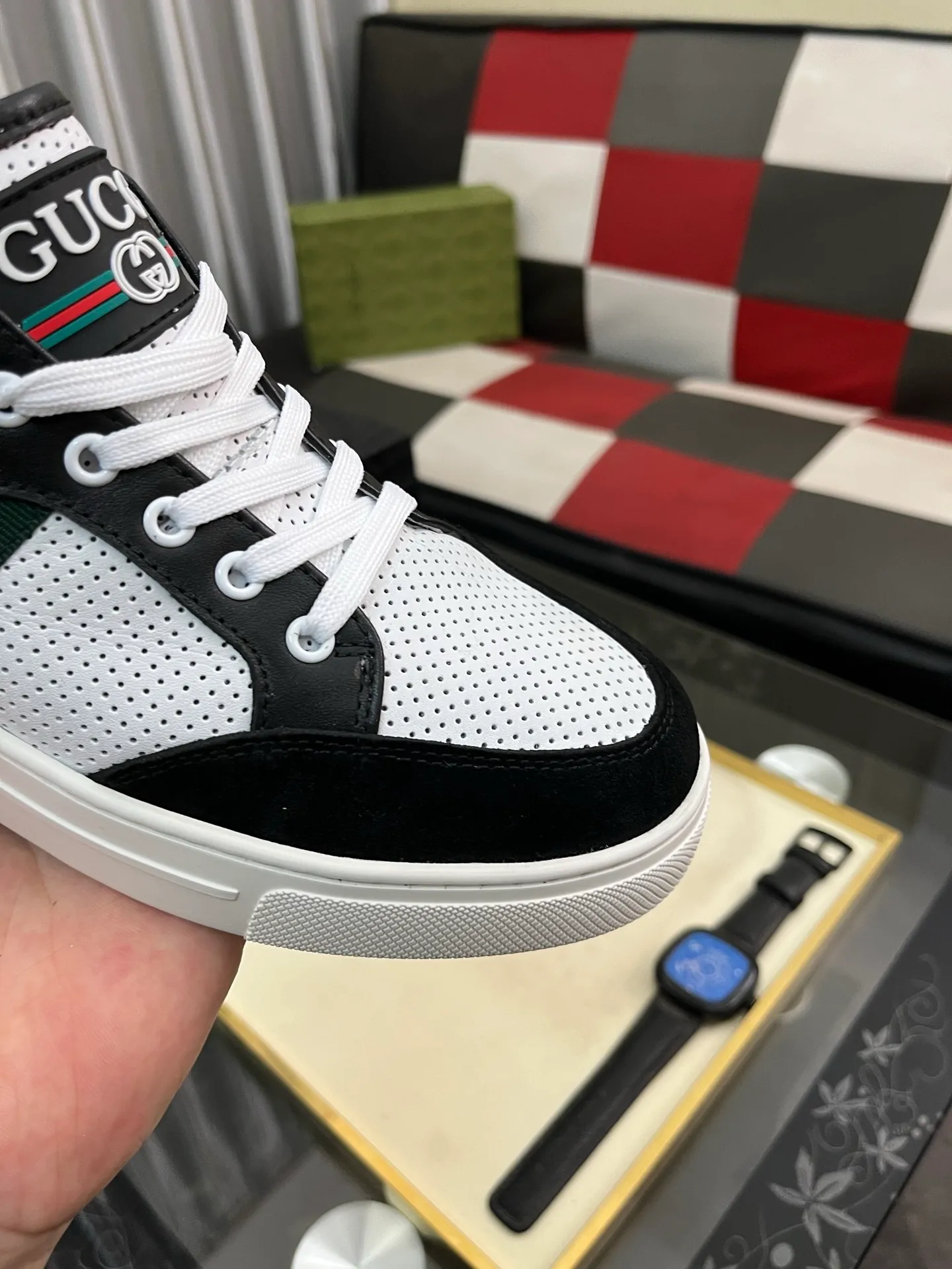 Men's shoes 💰420⌚️⌚️ (GUCCI) Gucci official website men's casual shoes synchronization style, the upper is made of cowhide with imported new brand elements Gucci, showing a good atmosphere, simple design and slip-on style, super versatile, 🐑 leather lining, air-cushion rubber outsole, size 38-442️⃣ colors available